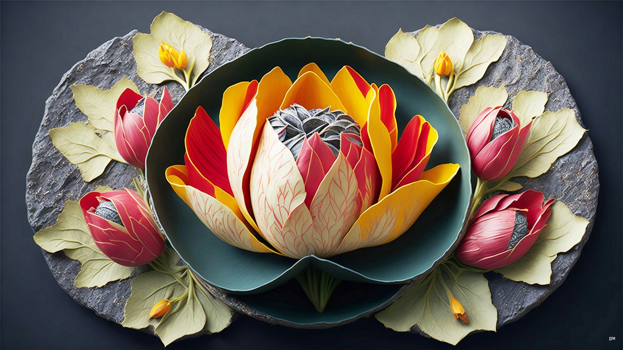 mandala: elementi di tulipani_02 da Josef Johann Michel