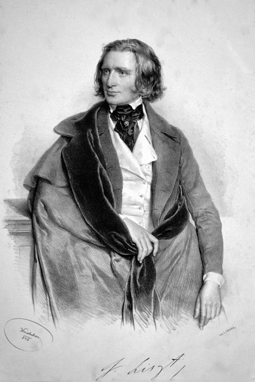 Franz Liszt 1846 da Josef Kriehuber