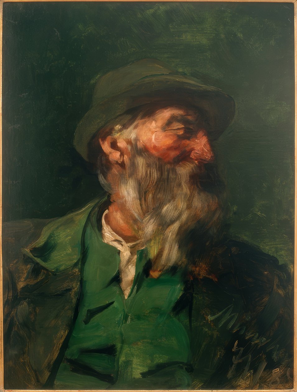 Ritratto di un cacciatore in mezzo profilo da Josef Wenglein