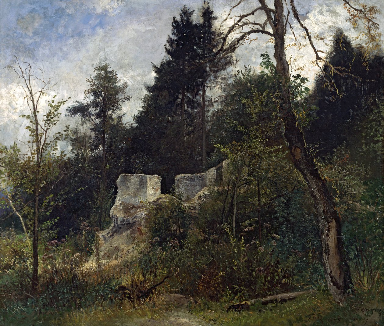 Paesaggio con rovina da Josef Wenglein