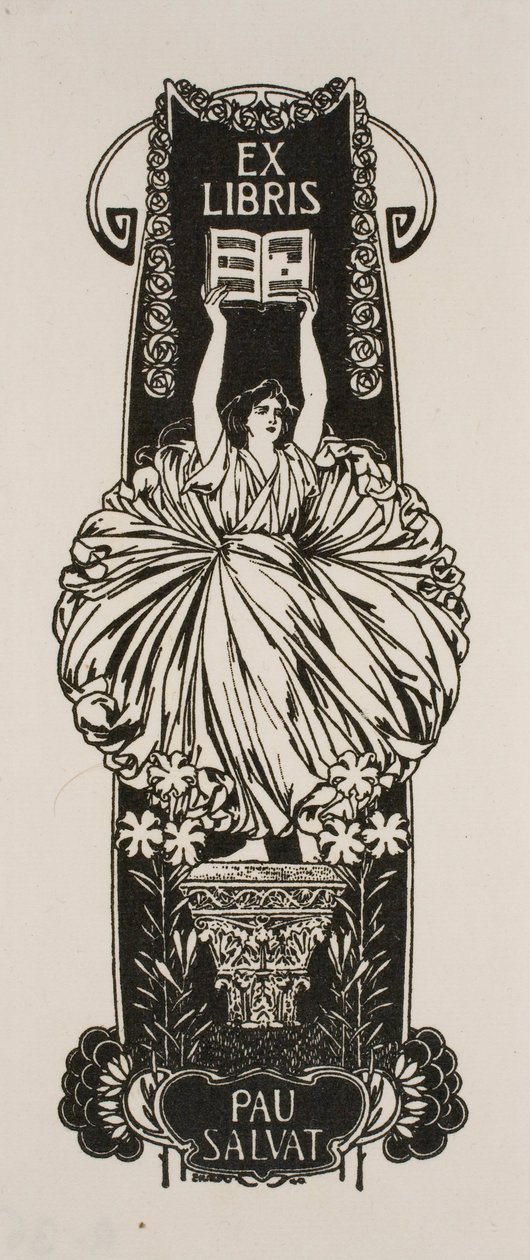 Ex libris di Pau Salvat da Josep Triadó