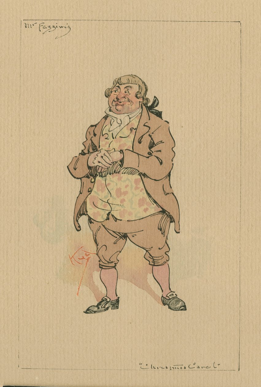 Mr Fezziwig - Un canto di Natale, c.1920s da Joseph Clayton Clarke