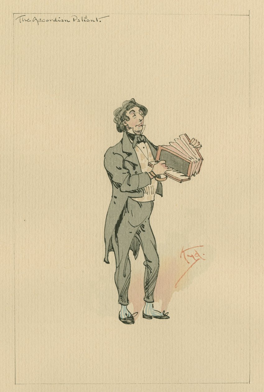Il Paziente con la Fisarmonica, c.1920s da Joseph Clayton Clarke
