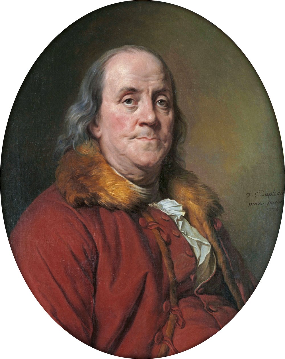 Ritratto di Benjamin Franklin (1706-1790) da Joseph Siffred Duplessis