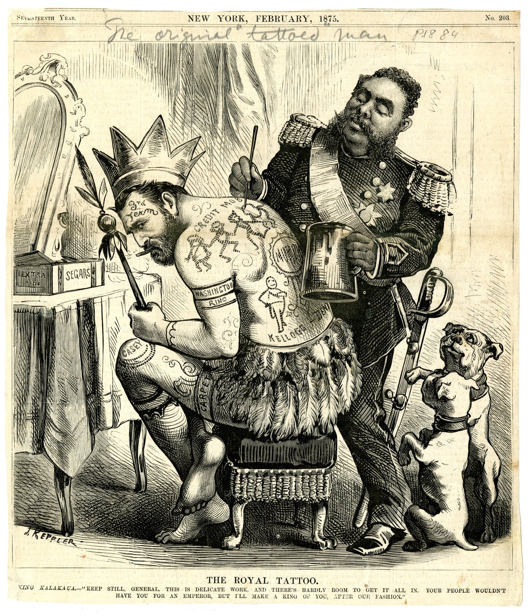 Il tatuaggio reale, 1875 da Joseph Keppler