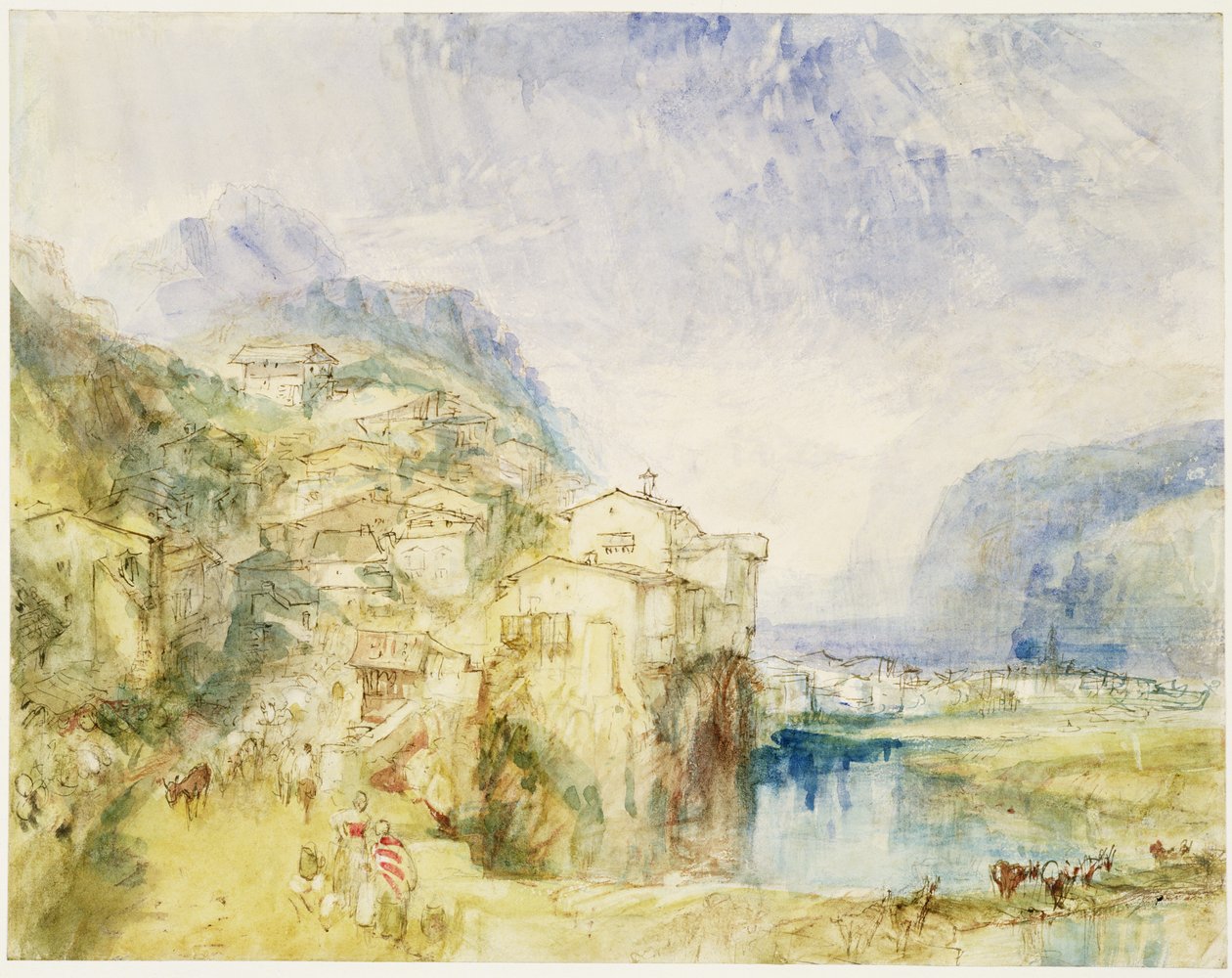 No.0584 Brunnen, con il Lago di Lucerna in lontananza, c.1842 da Joseph Mallord William Turner