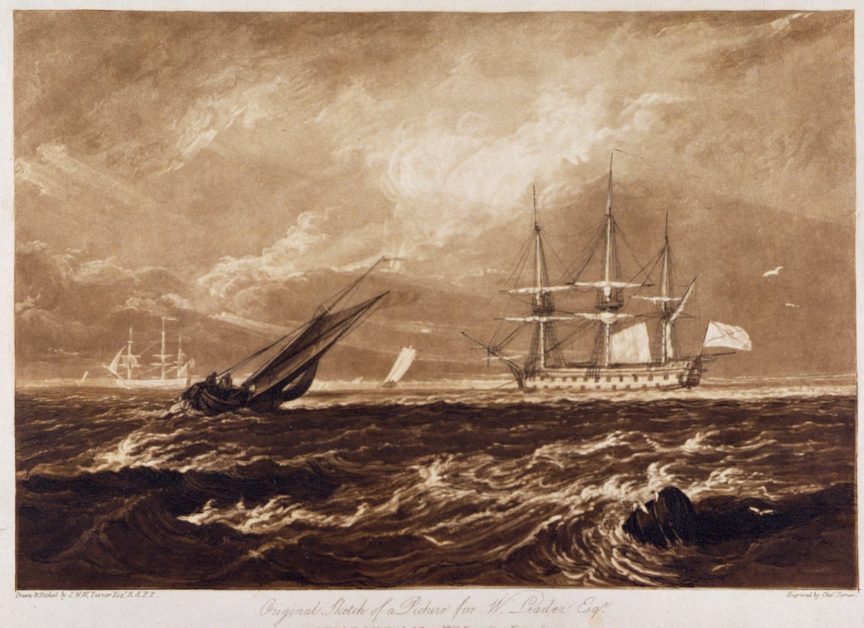 Il Leader Sea Piece, inciso da Charles Turner (1773-1857) 1859-61 da Joseph Mallord William Turner