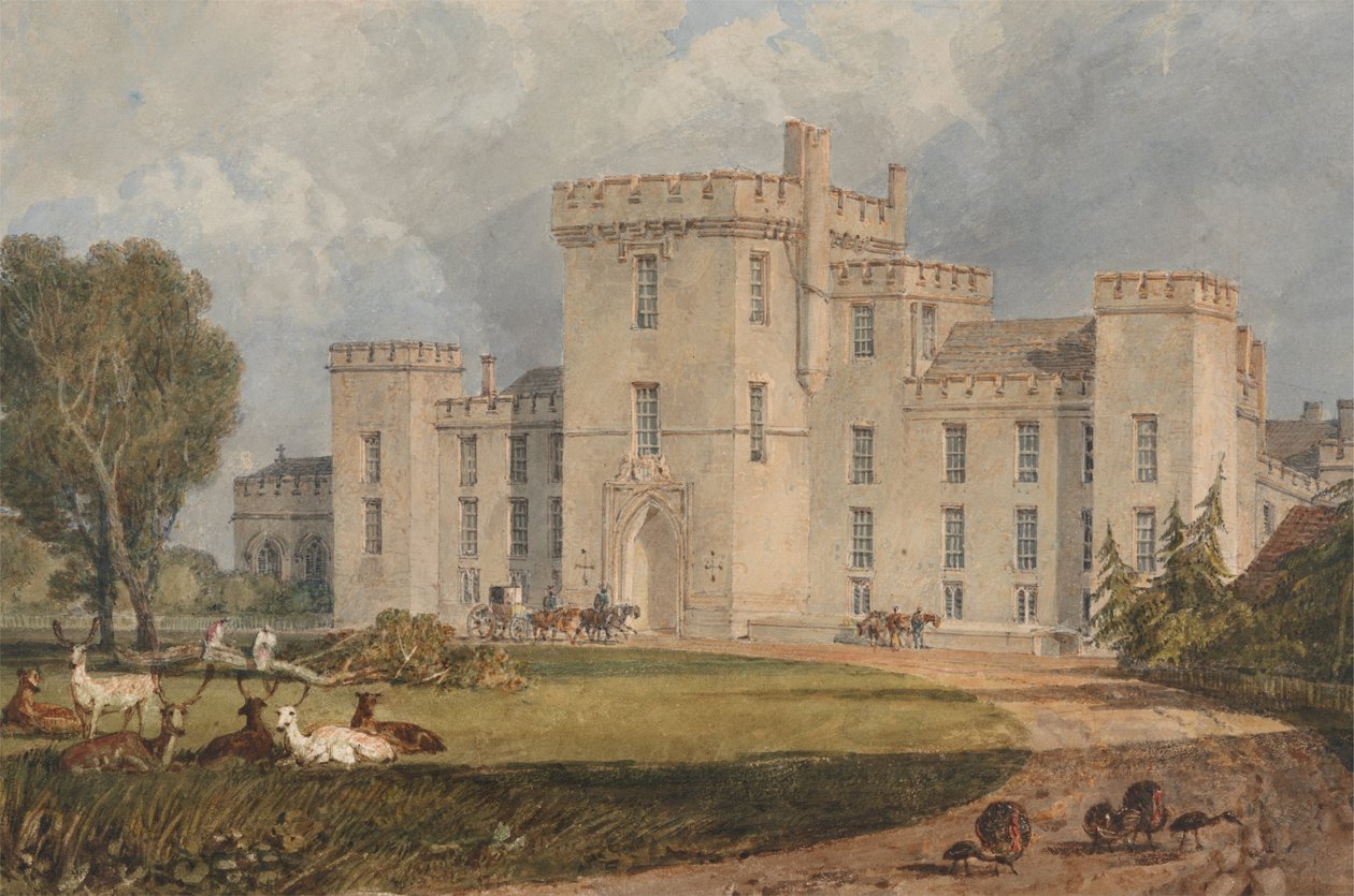 Veduta di Hampton Court, Hertefordshire, da nord-ovest da Joseph Mallord William Turner