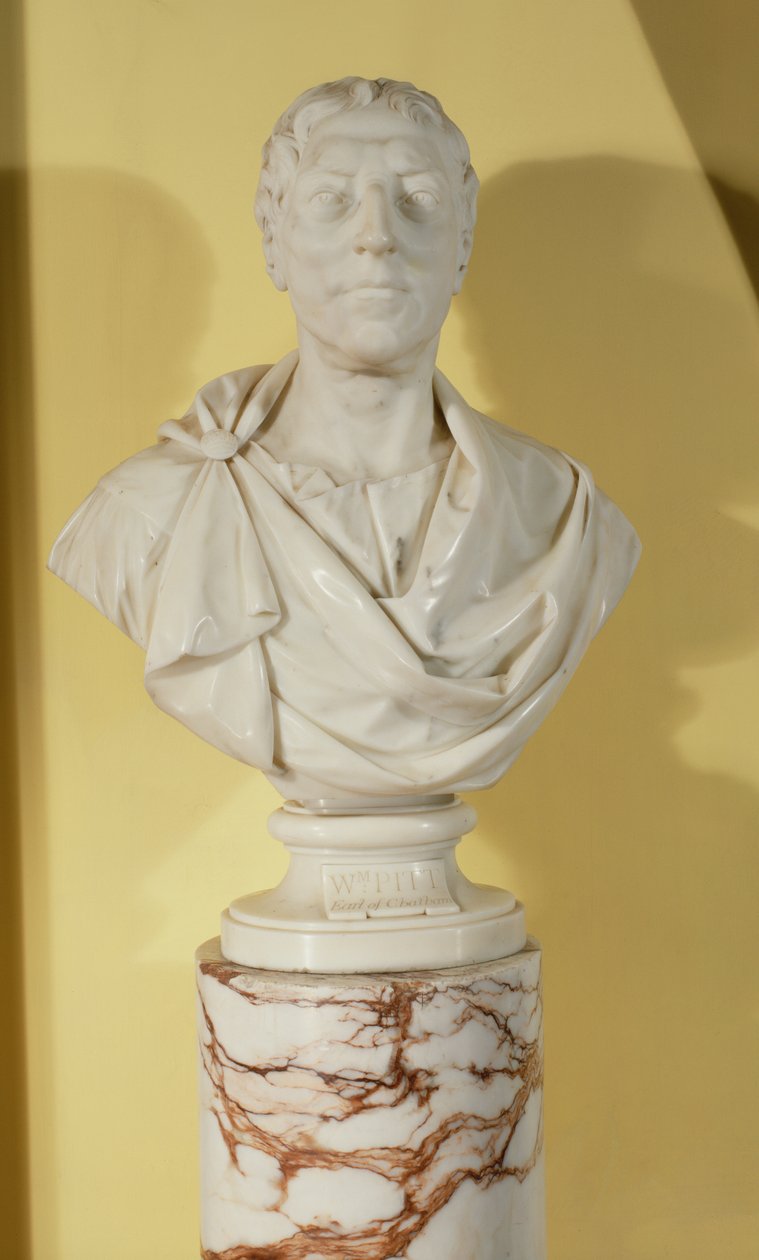 Busto di William Pitt il Vecchio, 1° conte di Chatham (1708-78) da Joseph Nollekens