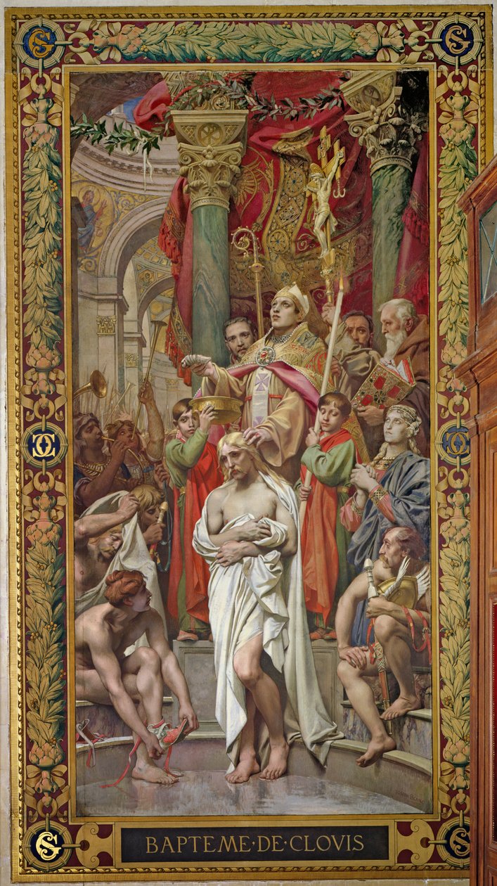 Il Battesimo di Clodoveo I nel 496 d.C. da Joseph Paul Blanc