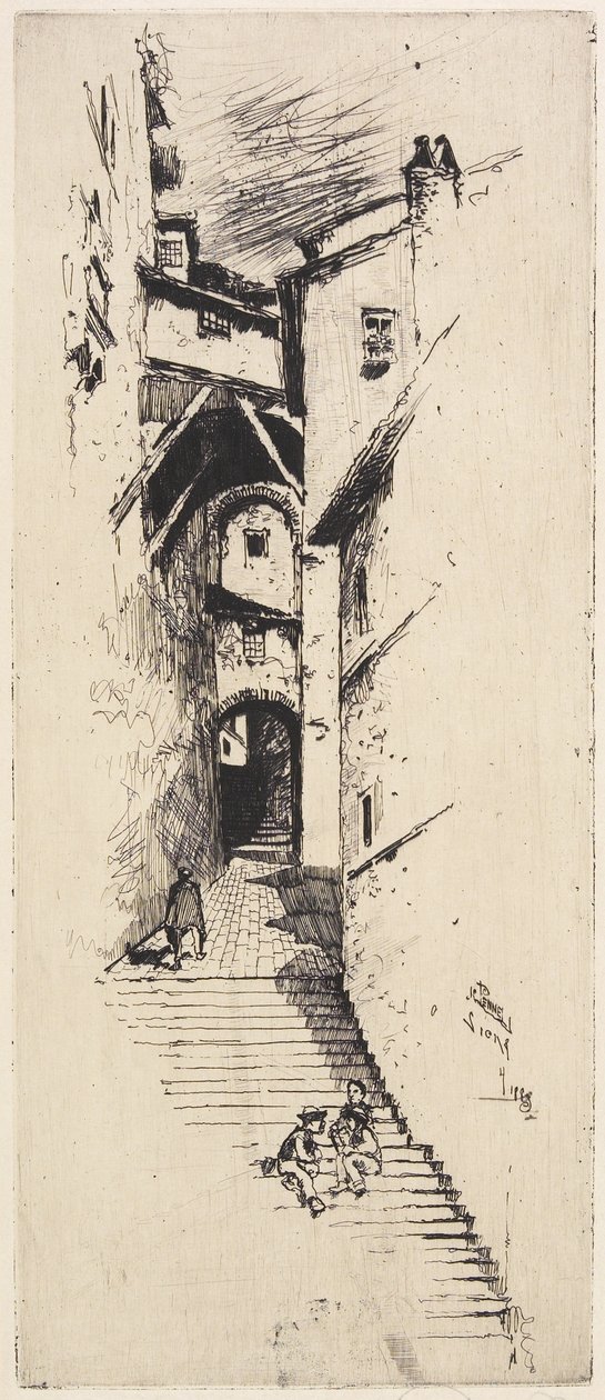 Via delle scale, Siena, 1883 da Joseph Pennell