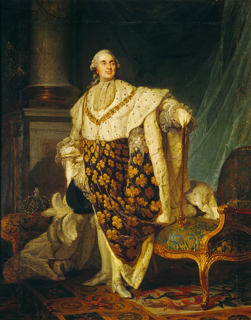 Luigi XVI (1754-93) re di Francia in abiti da incoronazione, 1777 da Joseph Siffred Duplessis