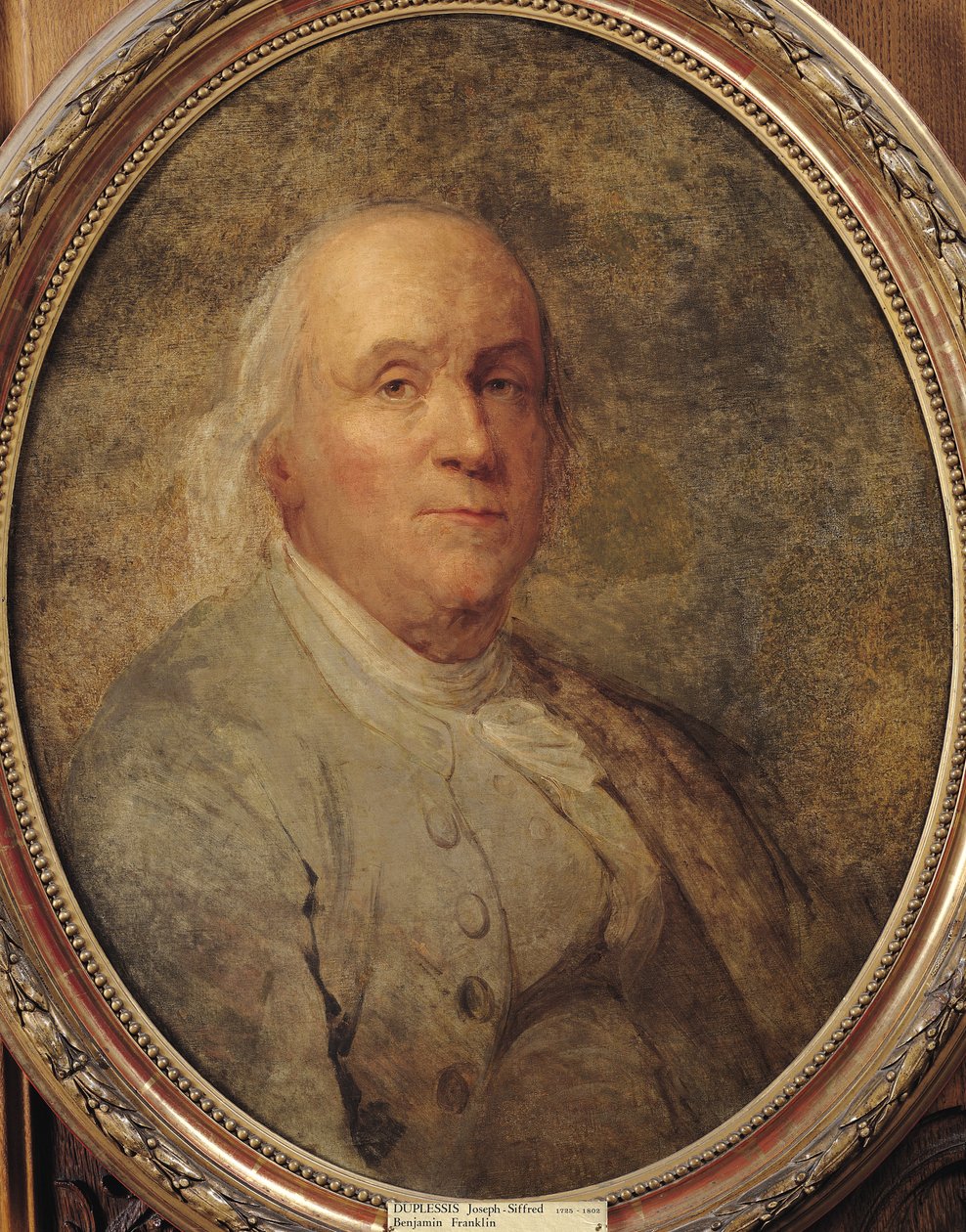 Ritratto di Benjamin Franklin, c.1780 da Joseph Siffred Duplessis