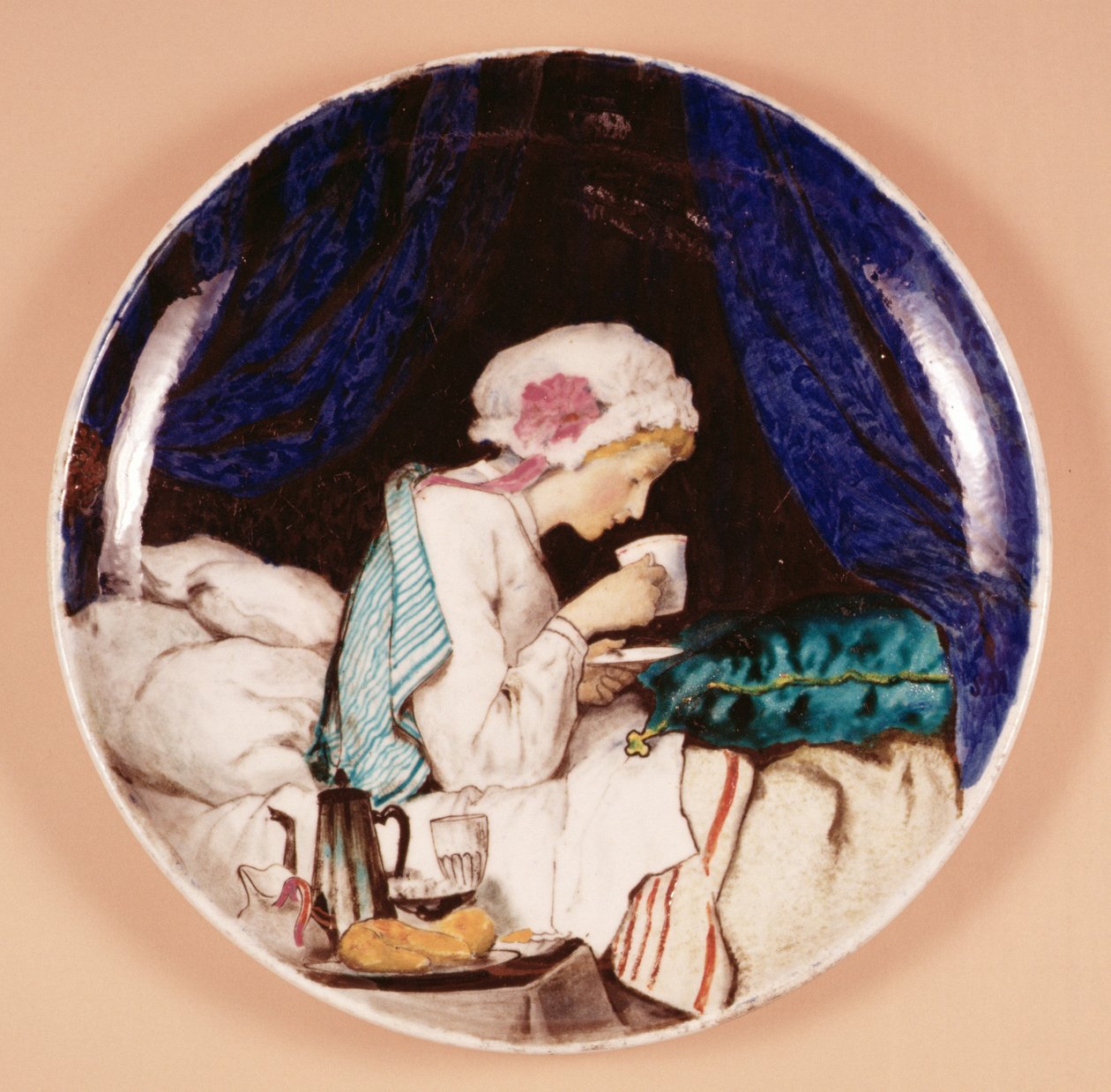 Piatto, c.1867 (terracotta smaltata) da Joseph Theodore Deck