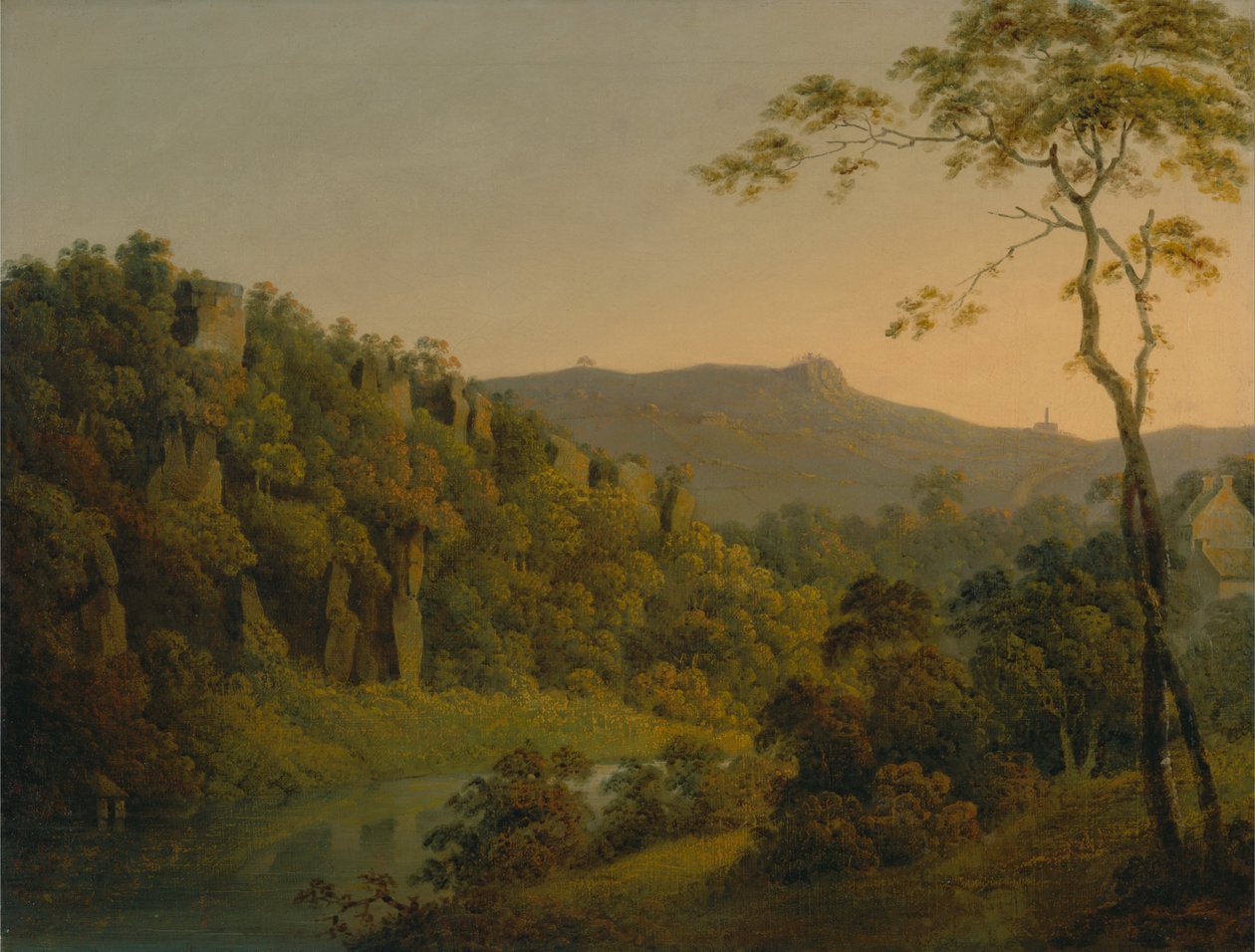 Matlock Dale, vista verso la scarpata di Black Rock da Joseph Wright of Derby