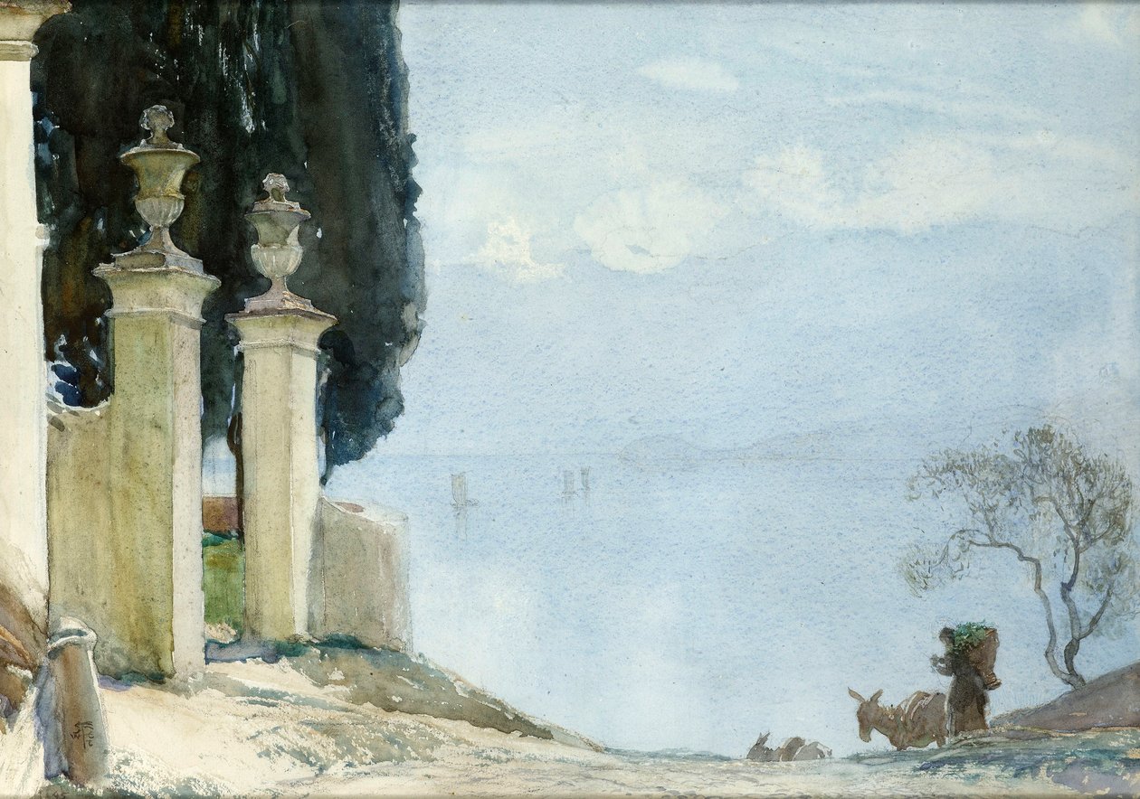 Un giorno blu sul Lago di Como, c.1900 da Joseph Walter West