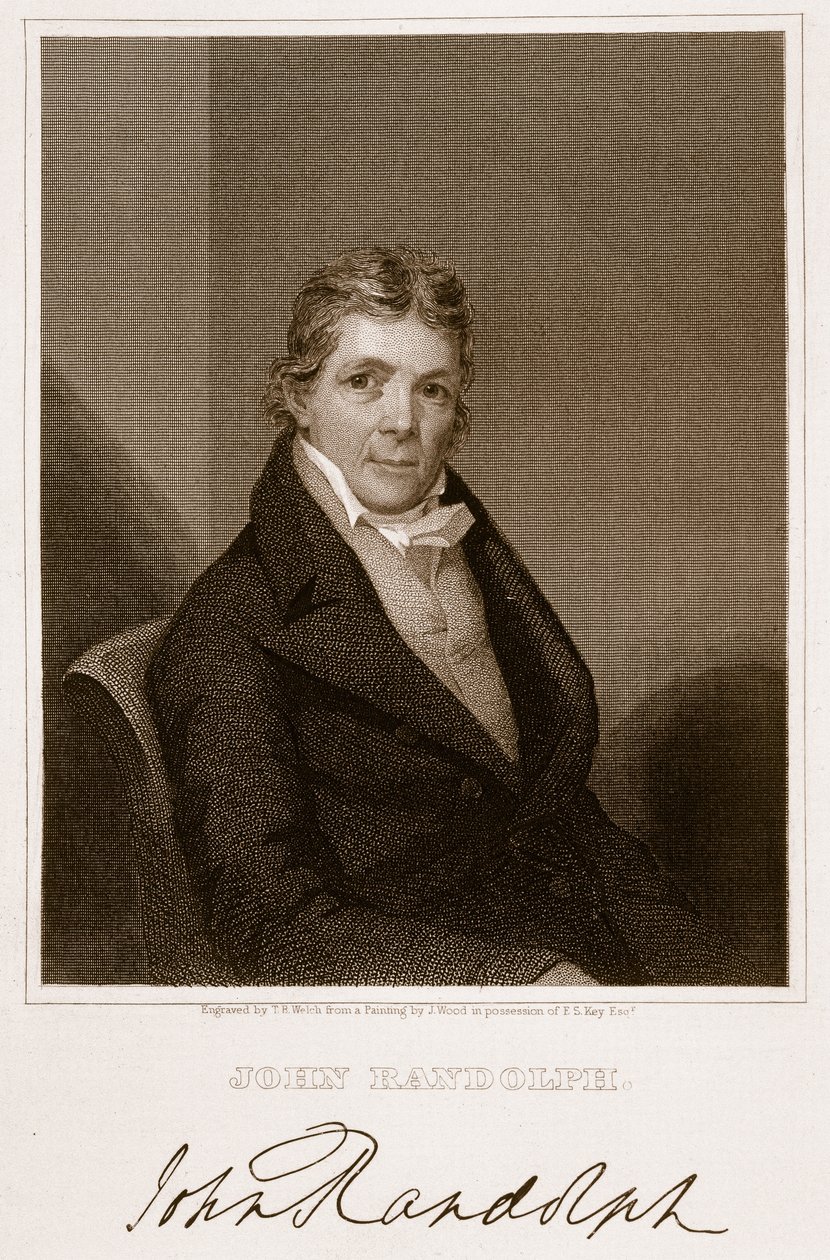 John Randolph inciso da Thomas B. Welch da Joseph Wood