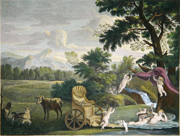 Venere che si bagna e Cupidi da Joseph (after) Farington