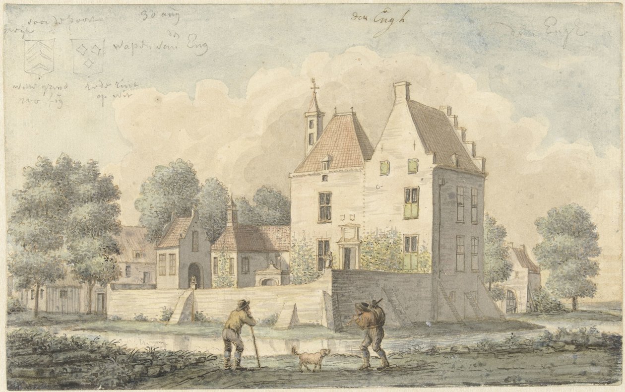 Castello De Eng vicino a Vleuten da Joseph Adolf Schmetterling