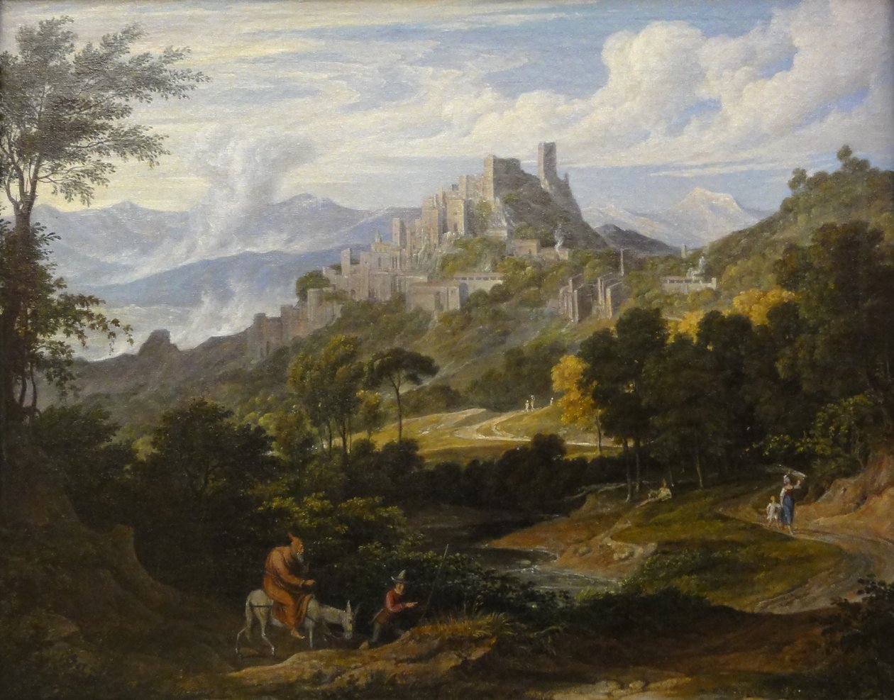 Paesaggio nei pressi di Olevano con un monaco a cavallo da Joseph Anton Koch