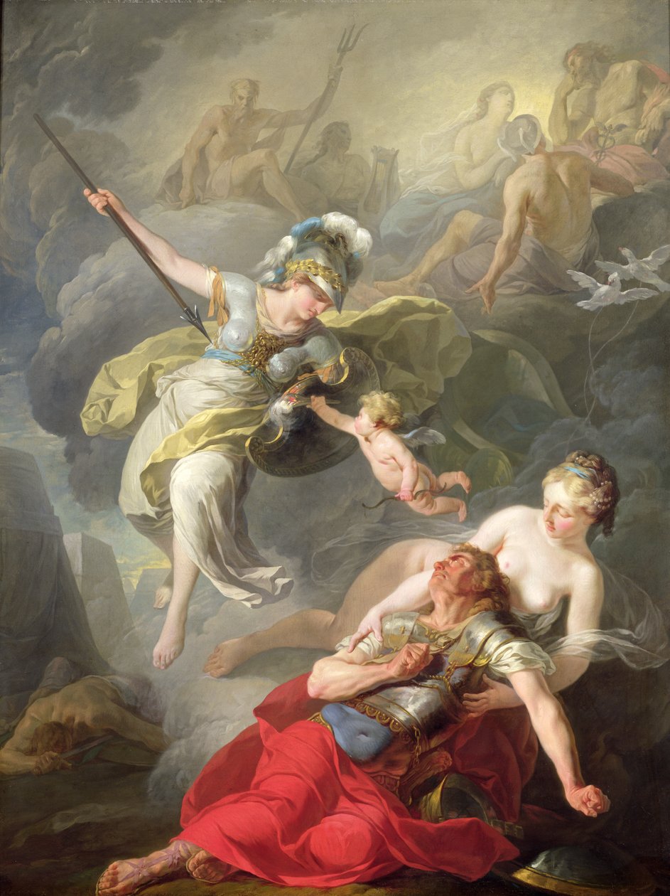 Battaglia tra Minerva e Marte, 1771 da Joseph Benoît Suvée