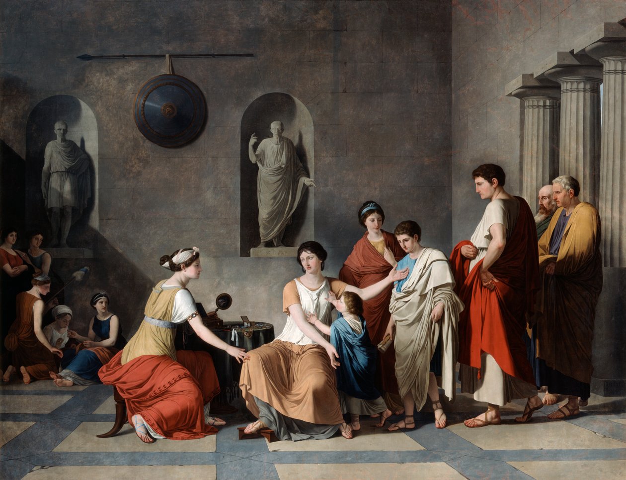 La madre dei Gracchi da Joseph Benoît Suvée