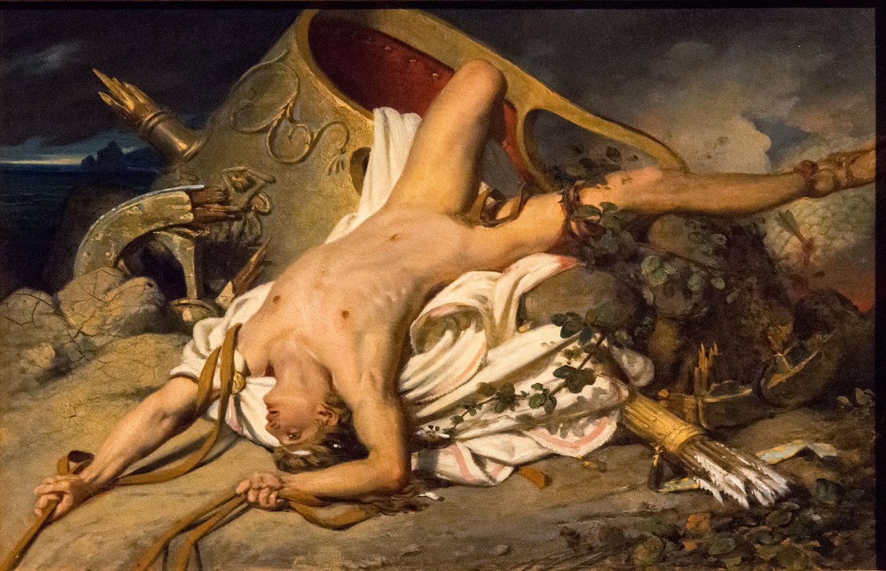 La morte di Ippolito, 1825 da Joseph Desire Court