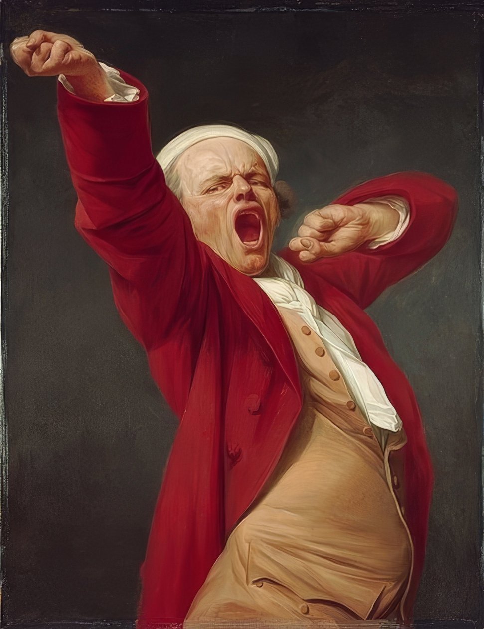 Autoritratto, sbadigliando da Joseph Ducreux