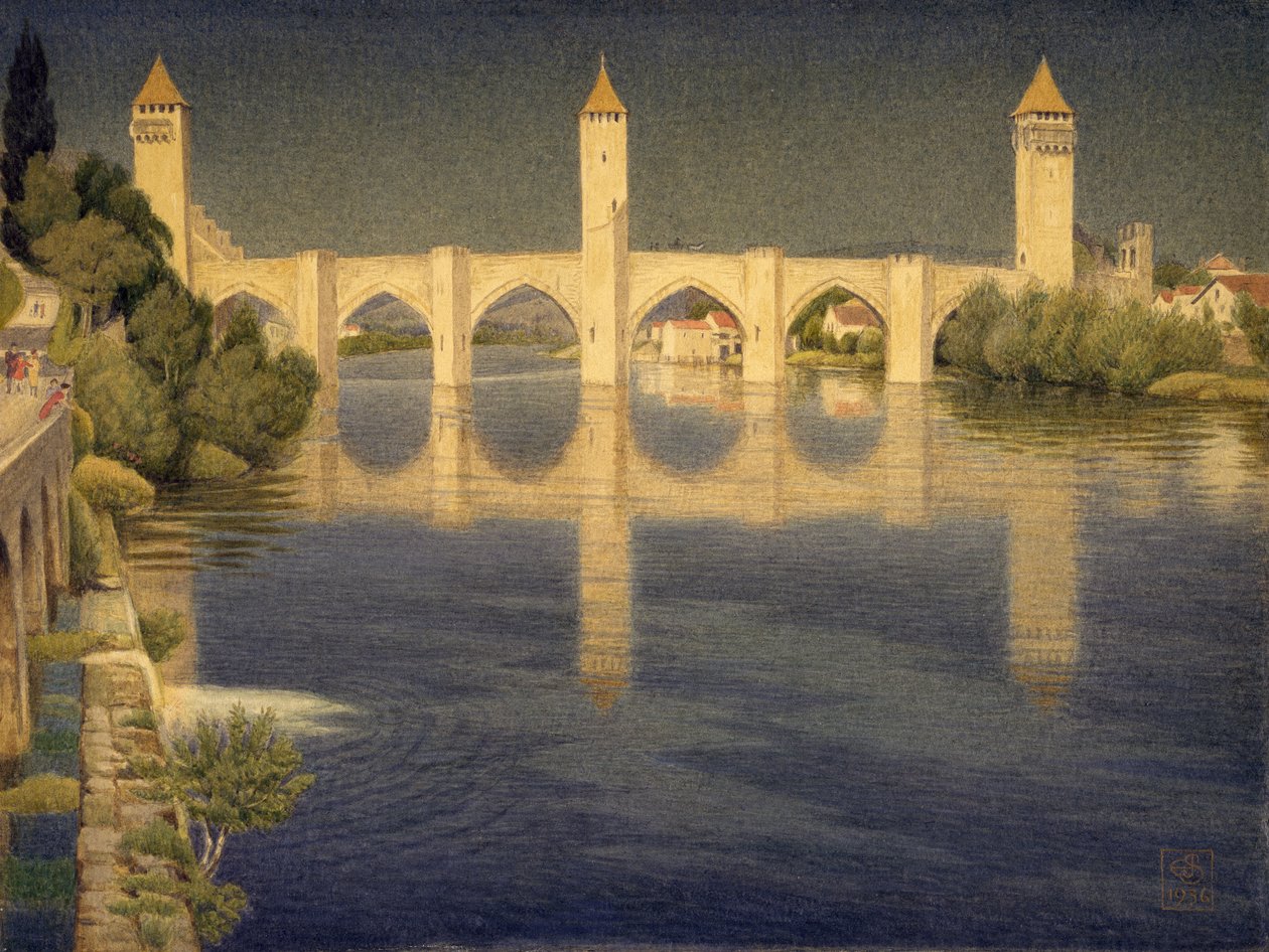 Pont Valentré, Cahors, lato sud da Joseph Edward Southall