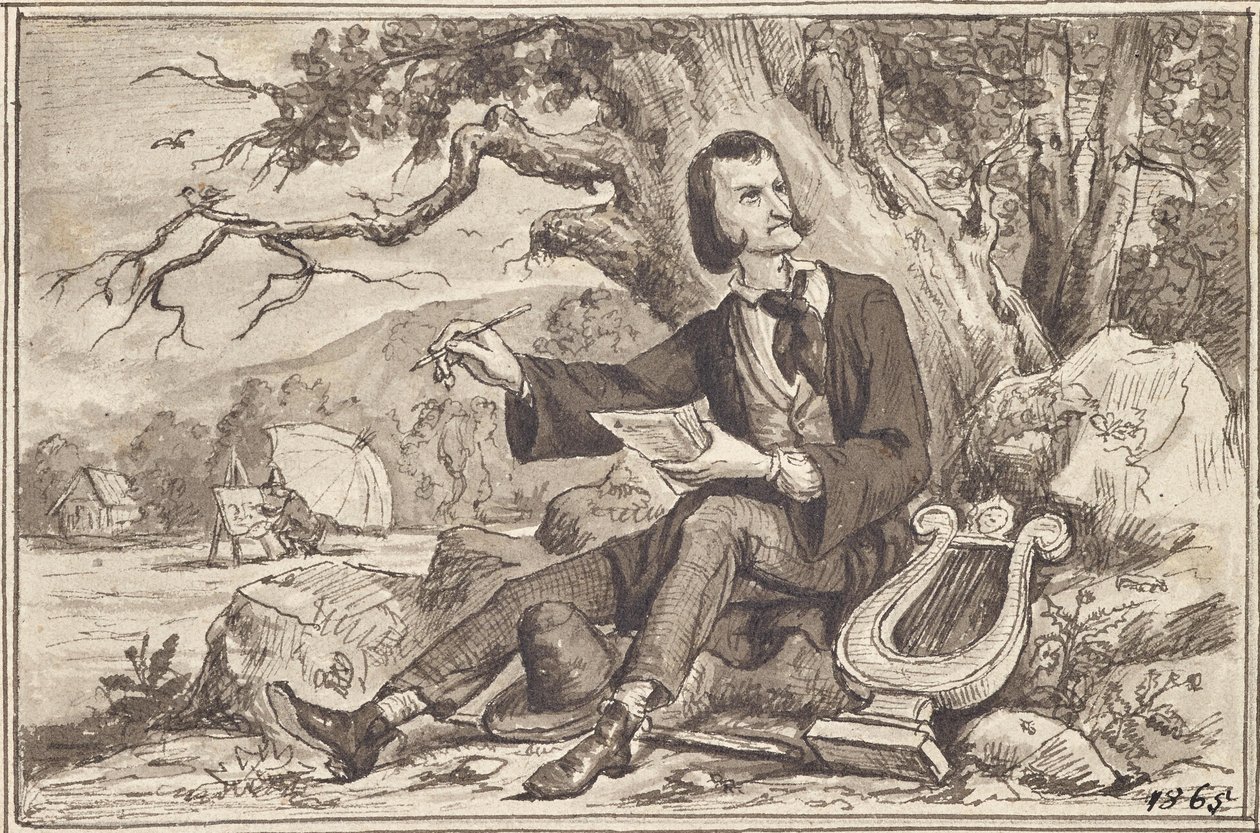 Le arti: Poeta, Lira, Pittore da Joseph Eugen Hörwarter