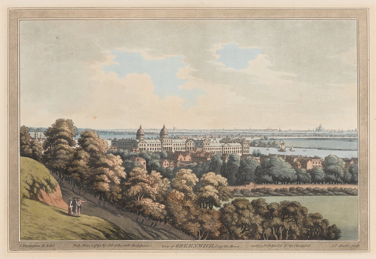 Veduta di Greenwich e del fiume da Joseph Farington