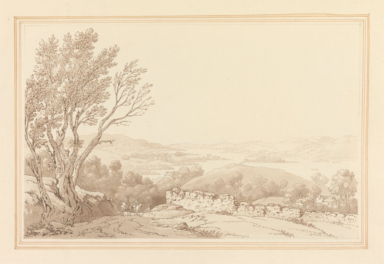 Veduta su Windermere da sopra Barig da Joseph Farington