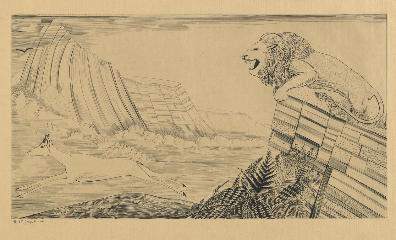 Leone e gazzella da Joseph Hecht