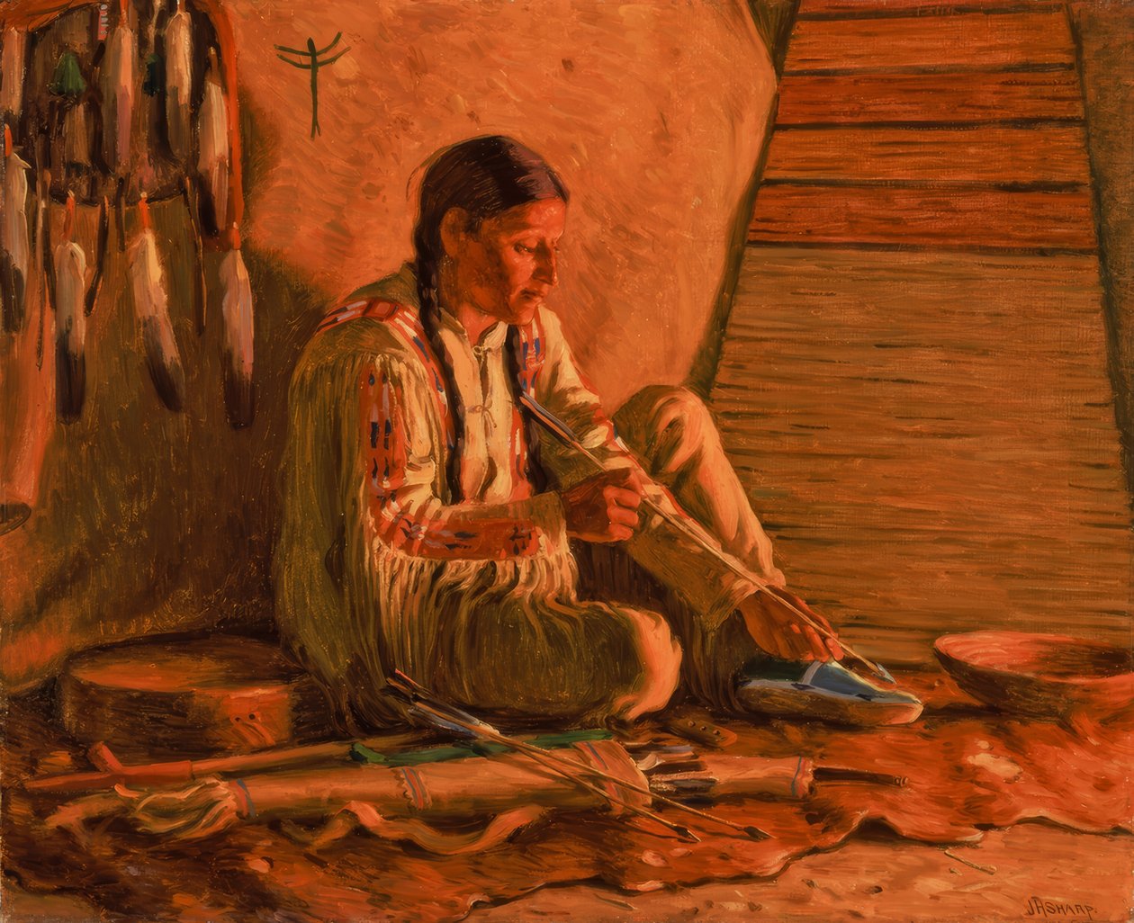 Creatore di frecce da Joseph Henry Sharp