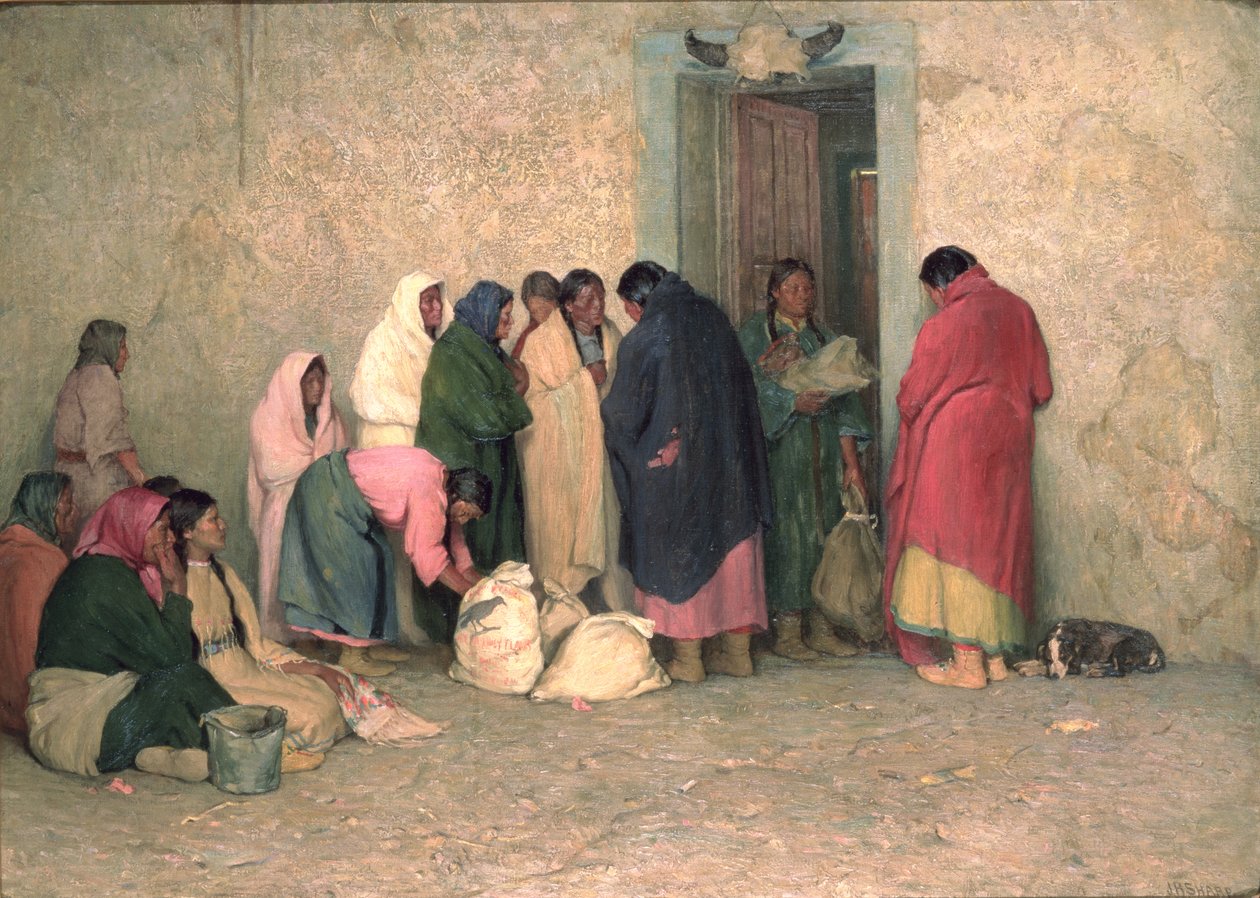 Giornata del razionamento nella riserva da Joseph Henry Sharp