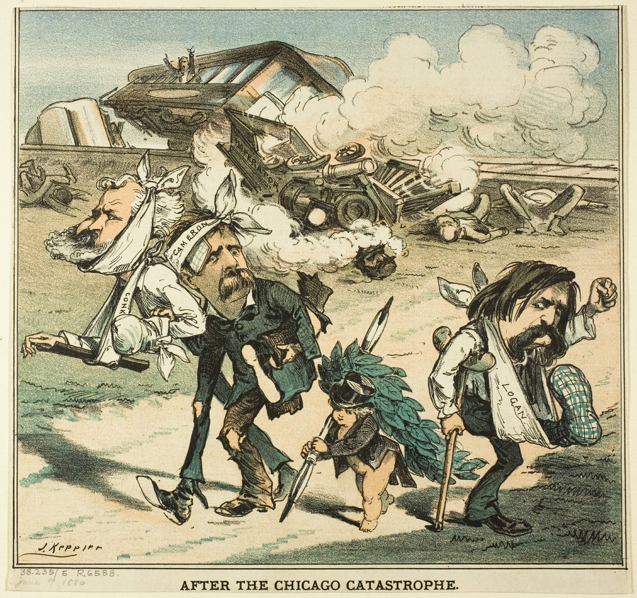 Dopo la catastrofe di Chicago, da Puck da Joseph Keppler