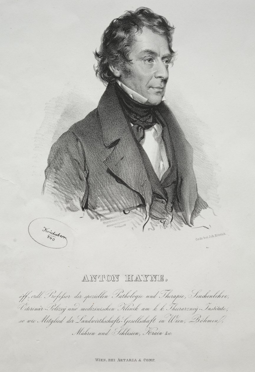 Ritratto del Dr. Anton Hayne da Joseph Kriehuber