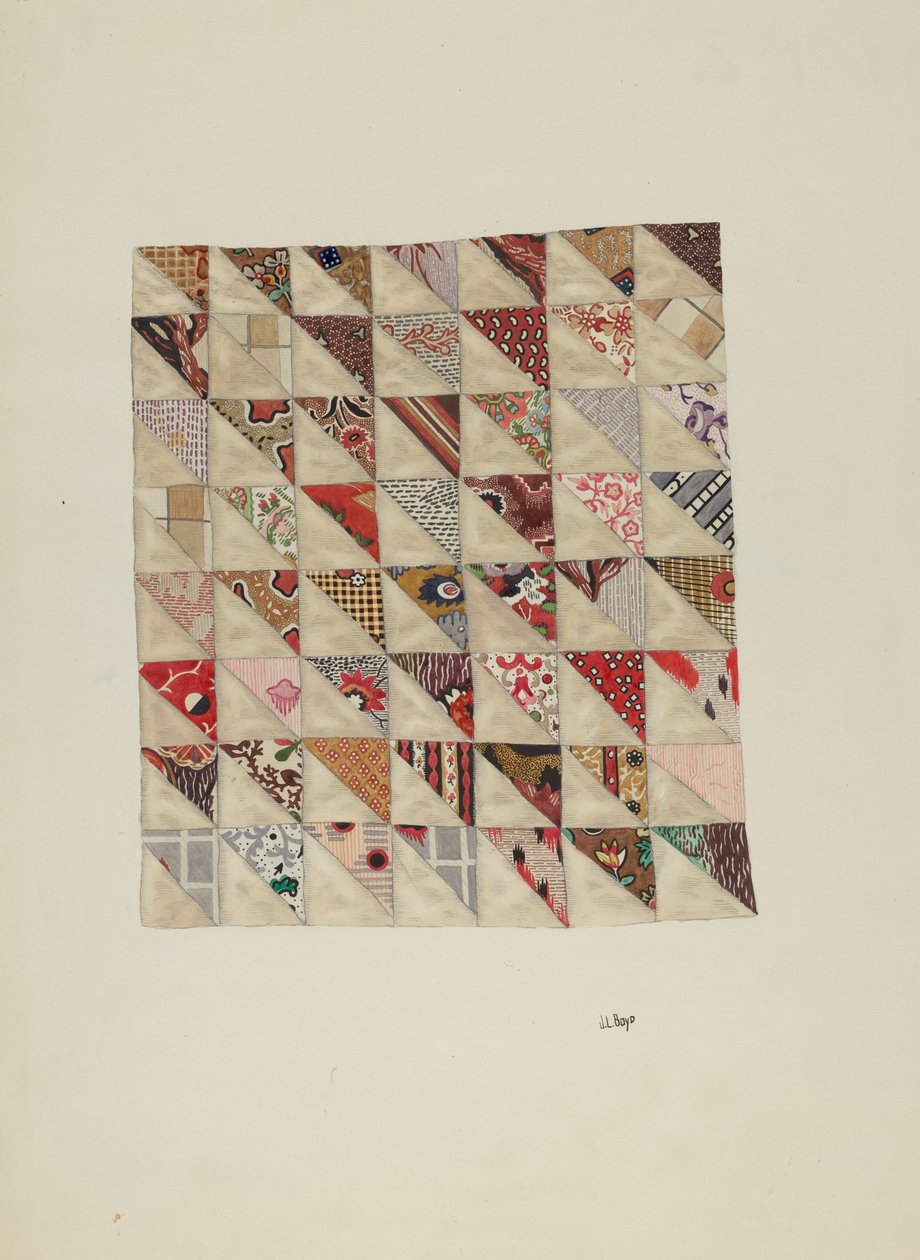 Pezzo di patchwork di calicò da Joseph L. Boyd