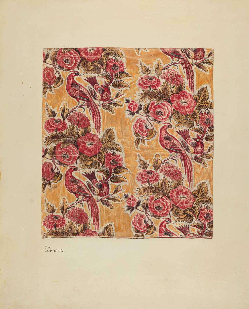 Chintz smaltato giallo da Joseph Lubrano