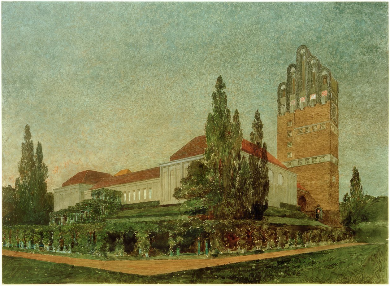 Darmstadt, Mathildenhöhe, edificio espositivo da Joseph Maria Olbrich