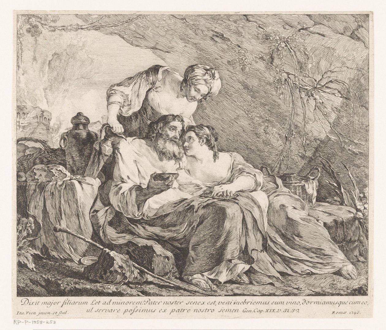 Lot e le sue figlie da Joseph Marie Vien (I)
