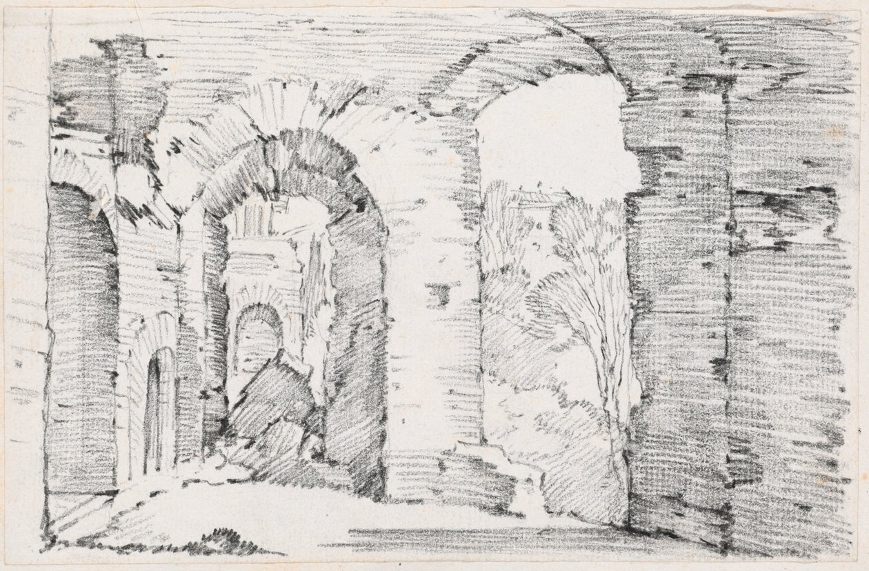Passaggi ad arco di un edificio in rovina da Joseph Marie Vien
