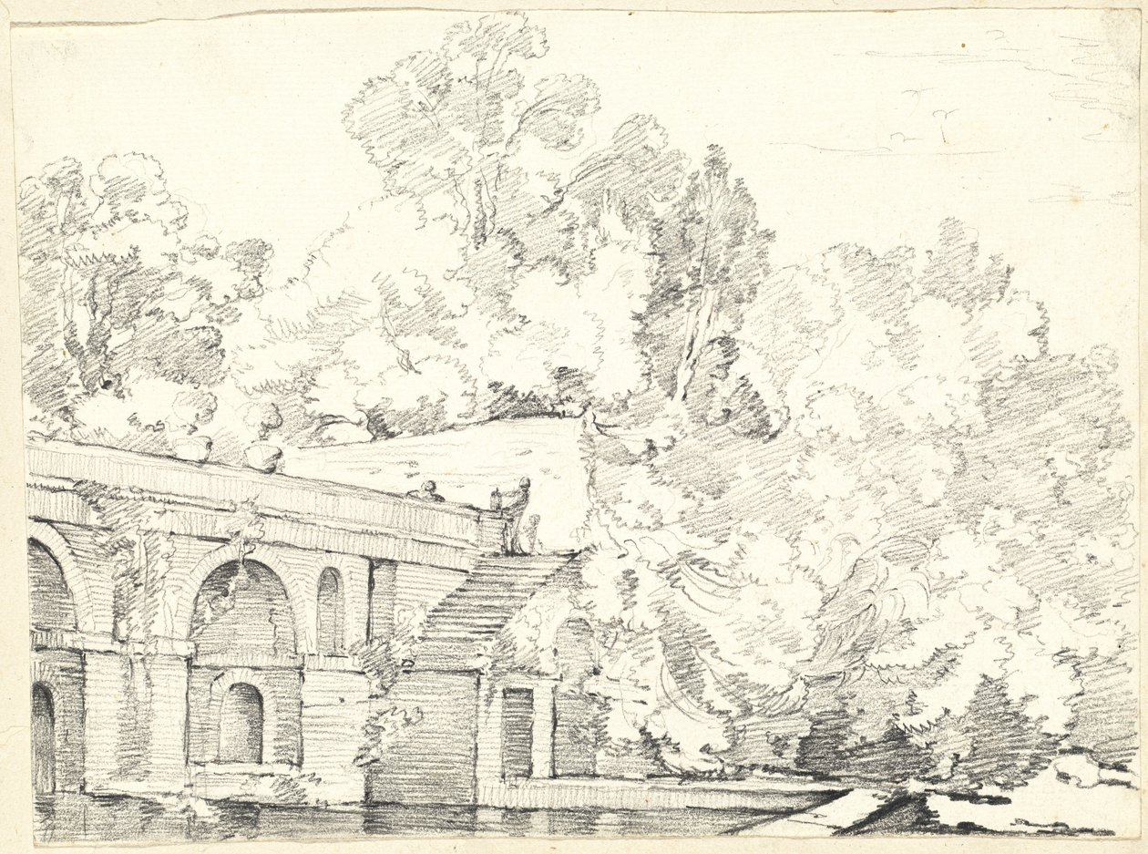 Lo stagno dei pesci a Villa Madama da Joseph Marie Vien