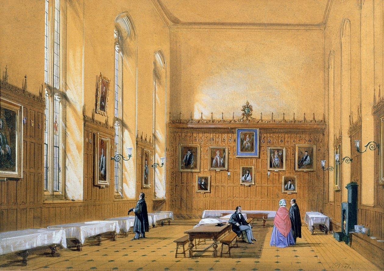 Sala del New College, 1858 da Joseph Nash