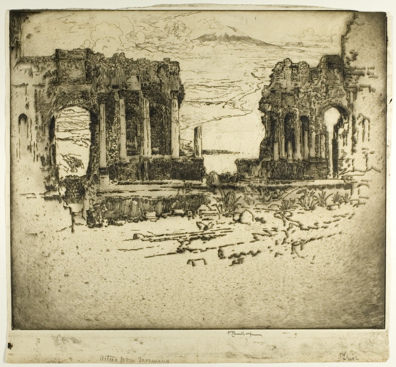 Etna da Taormina da Joseph Pennell