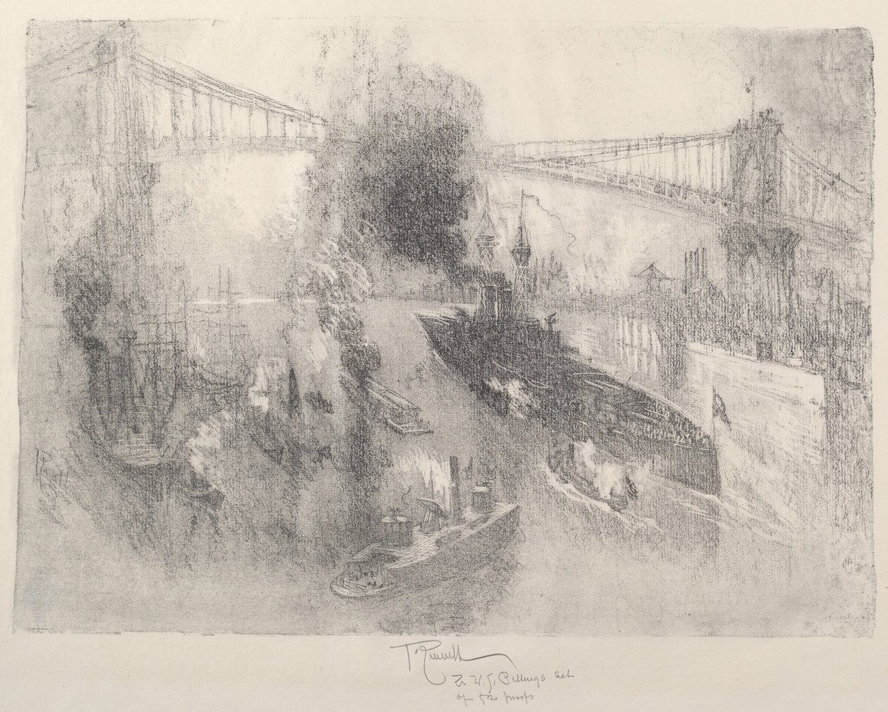 Corazzata che Ritorna a Casa da Joseph Pennell