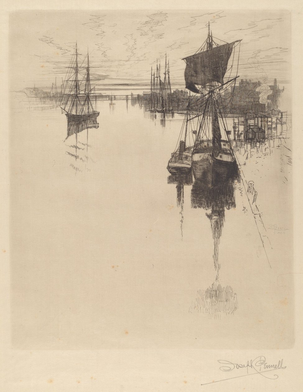 Sotto il Ponte di Chestnut St., Philadelphia da Joseph Pennell