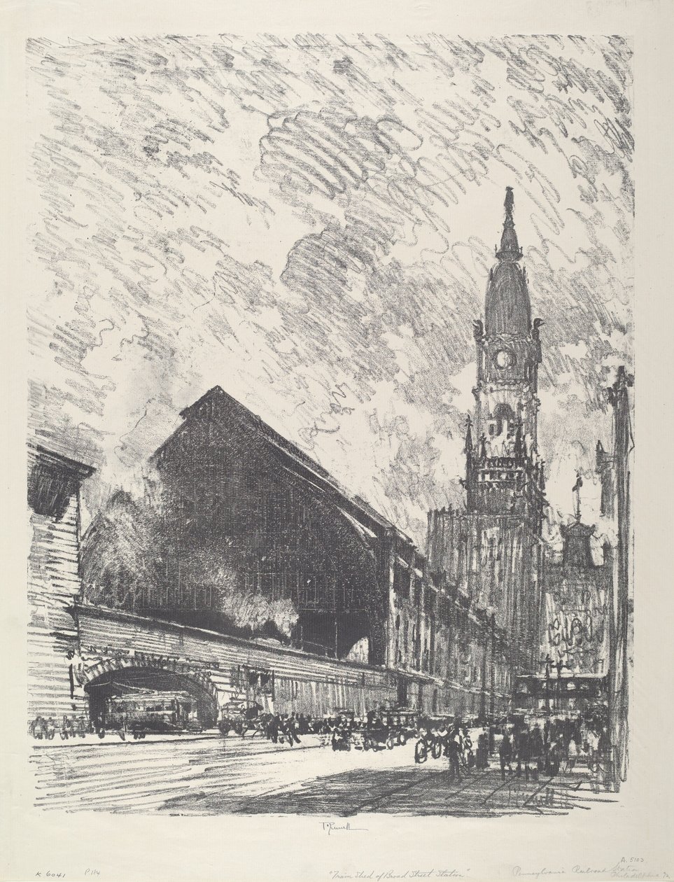 Stazione di Broad St., 1912 da Joseph Pennell