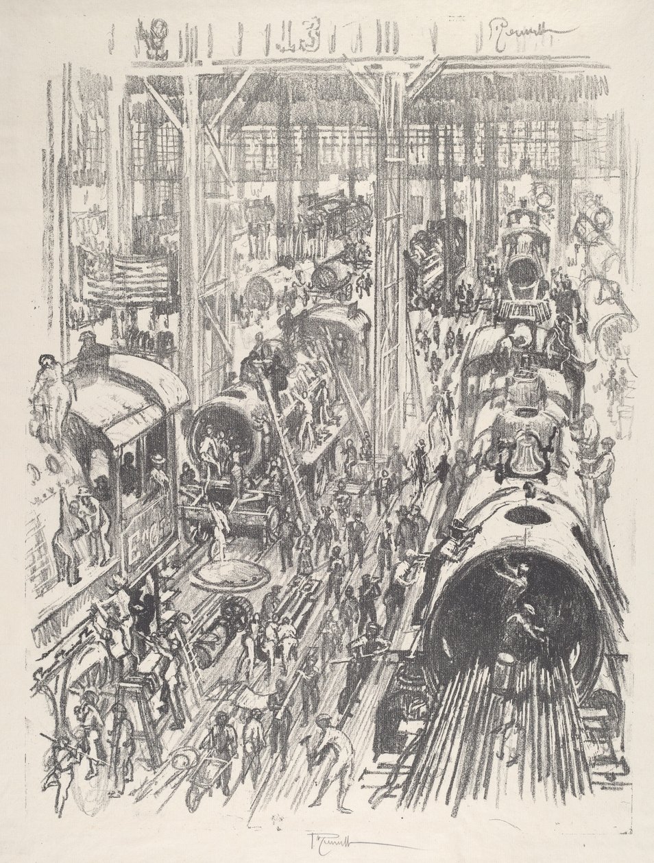 Costruzione di Motori per gli Alleati da Joseph Pennell