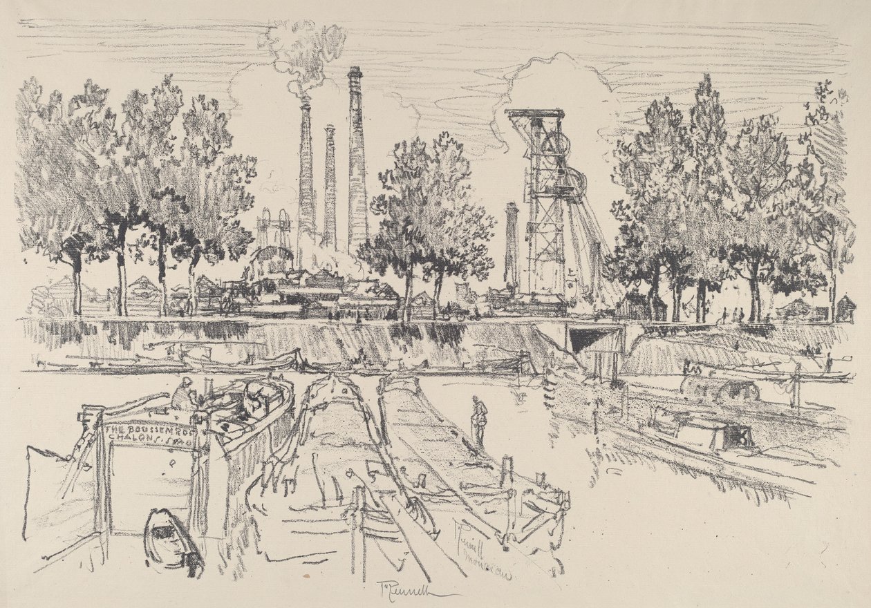 Miniere di Carbone, Monceau, Francia da Joseph Pennell